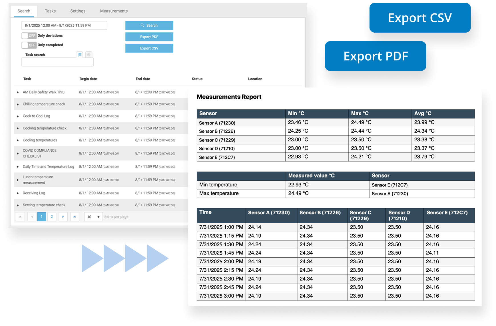 sensire-reporting-pop-ups-and-exporting