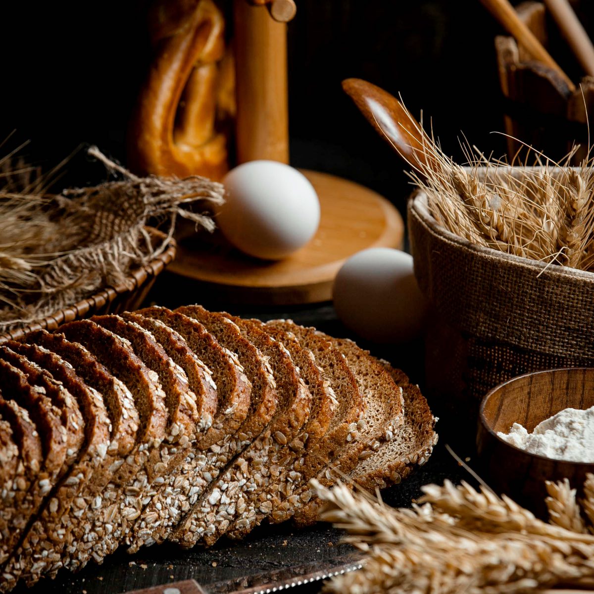 Vaasan brown sliced bread on the table