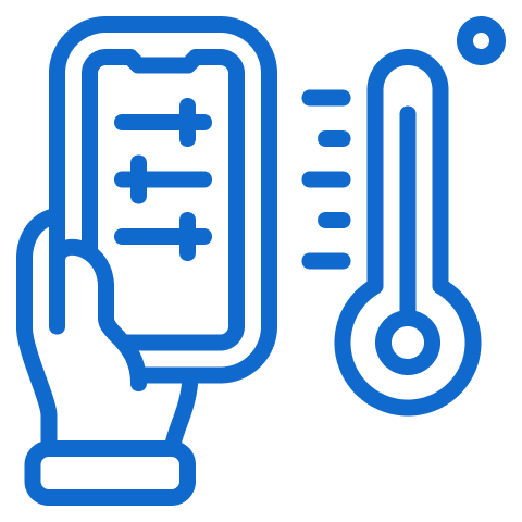 temperature icon outline